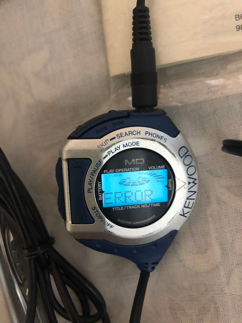 【ジャンク】 KENWOOD ポータブルMDプレーヤー DMC-G3(L)