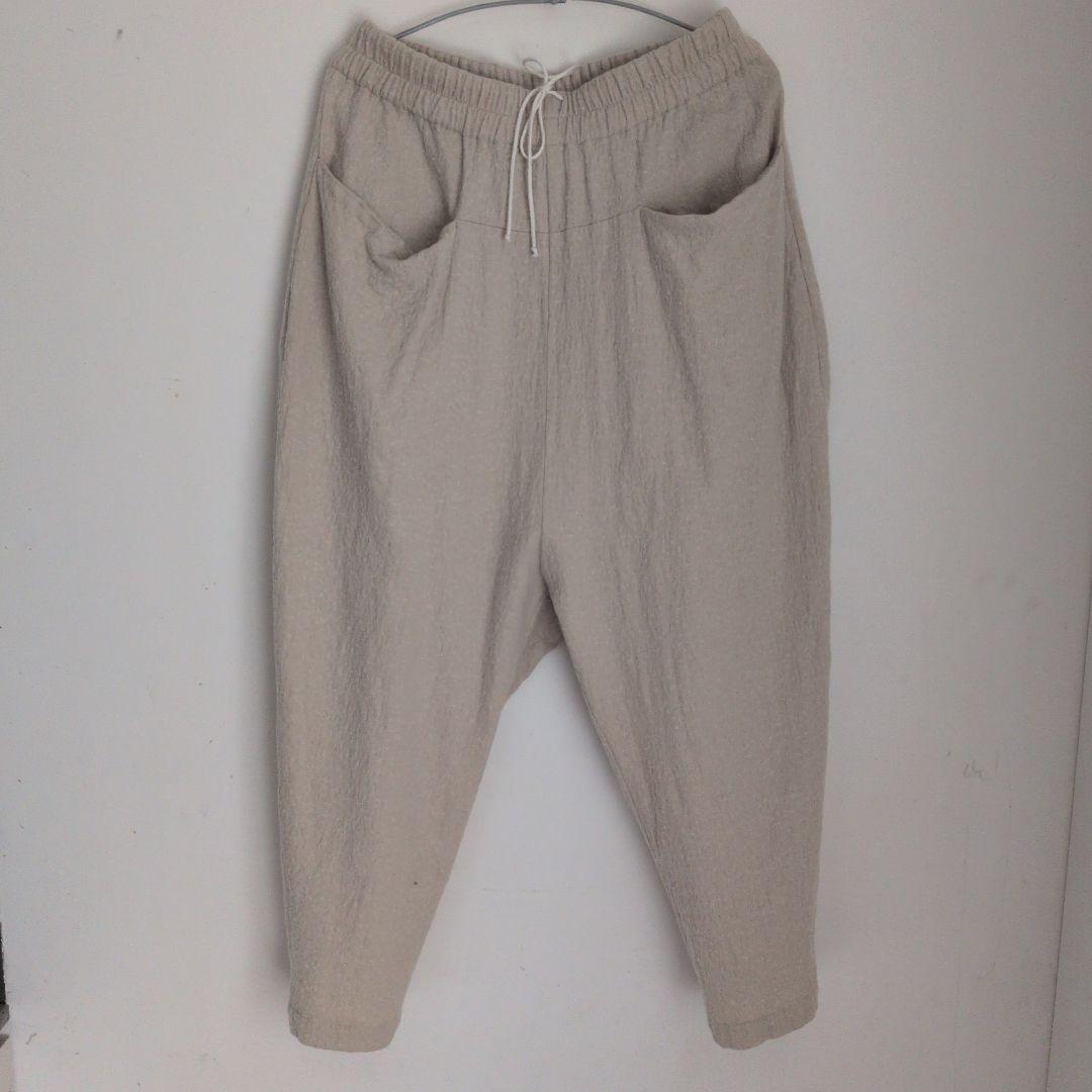 アトリエナルセ コットンウールツイル　サルエル　パンツ キナリ