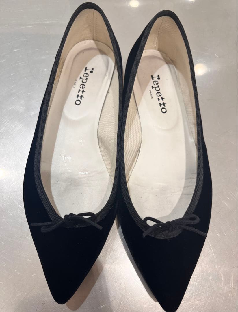 Repetto ブラック フラットシューズ 38