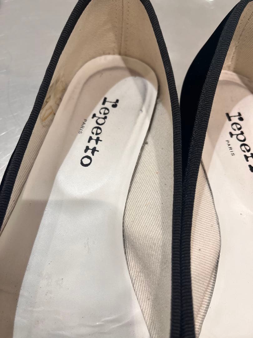 Repetto ブラック フラットシューズ 38
