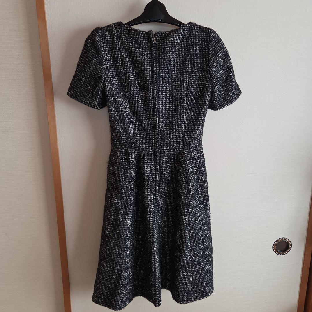 r*!様 DOLCE&GABBANA ツイードワンピース 42裏地ヒョウ柄