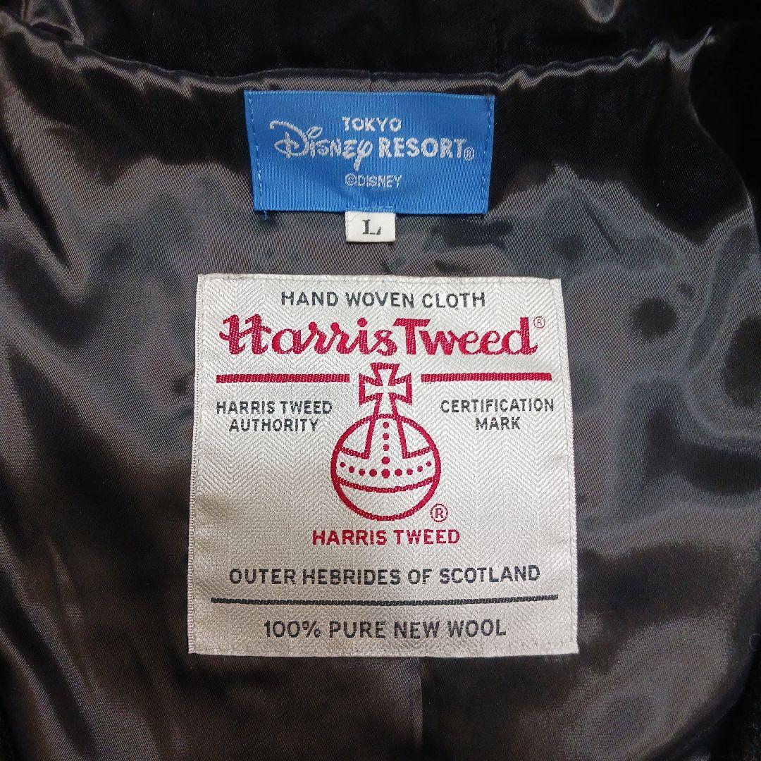 ✨未使用級✨ディズニーリゾート×ハリスツイード　ダッフル　ミッキーフード　L