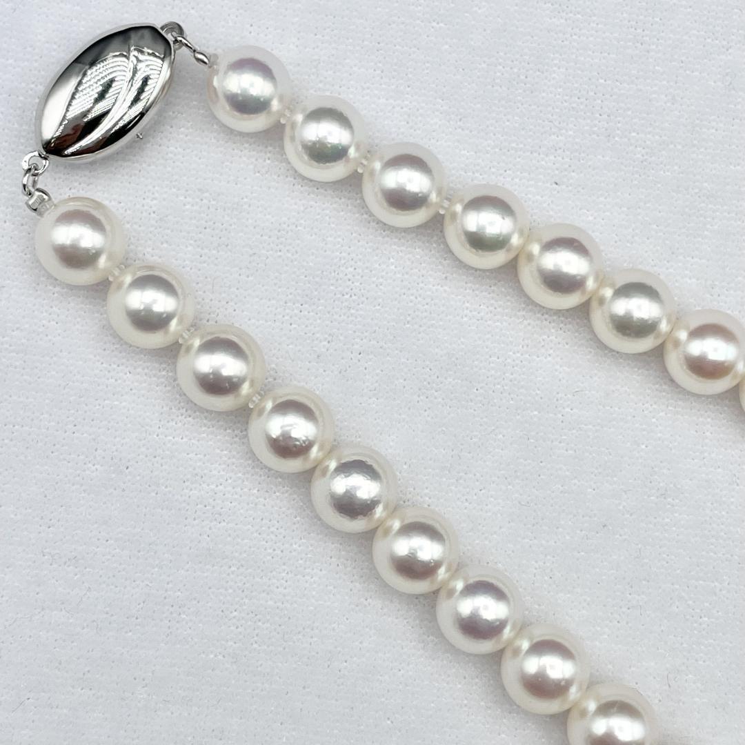 アコヤ真珠 花珠 真珠総合研究所鑑別書 約8-8.5 ネックレス ピアス