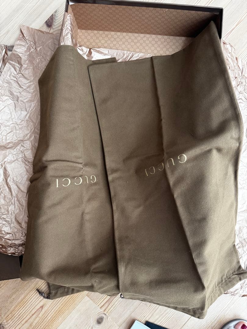 GUCCI ブラック GGパターン レインブーツ