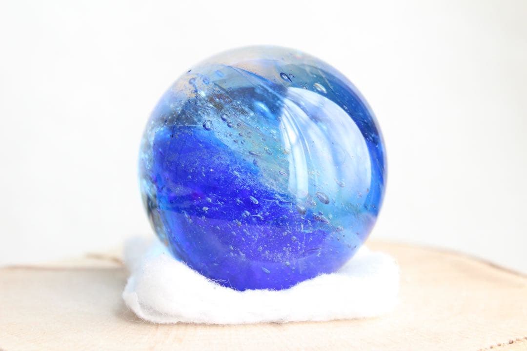 シエラネバダ産アンダラクリスタル　スフィア　マルチカラー（ブルー・イエロー）