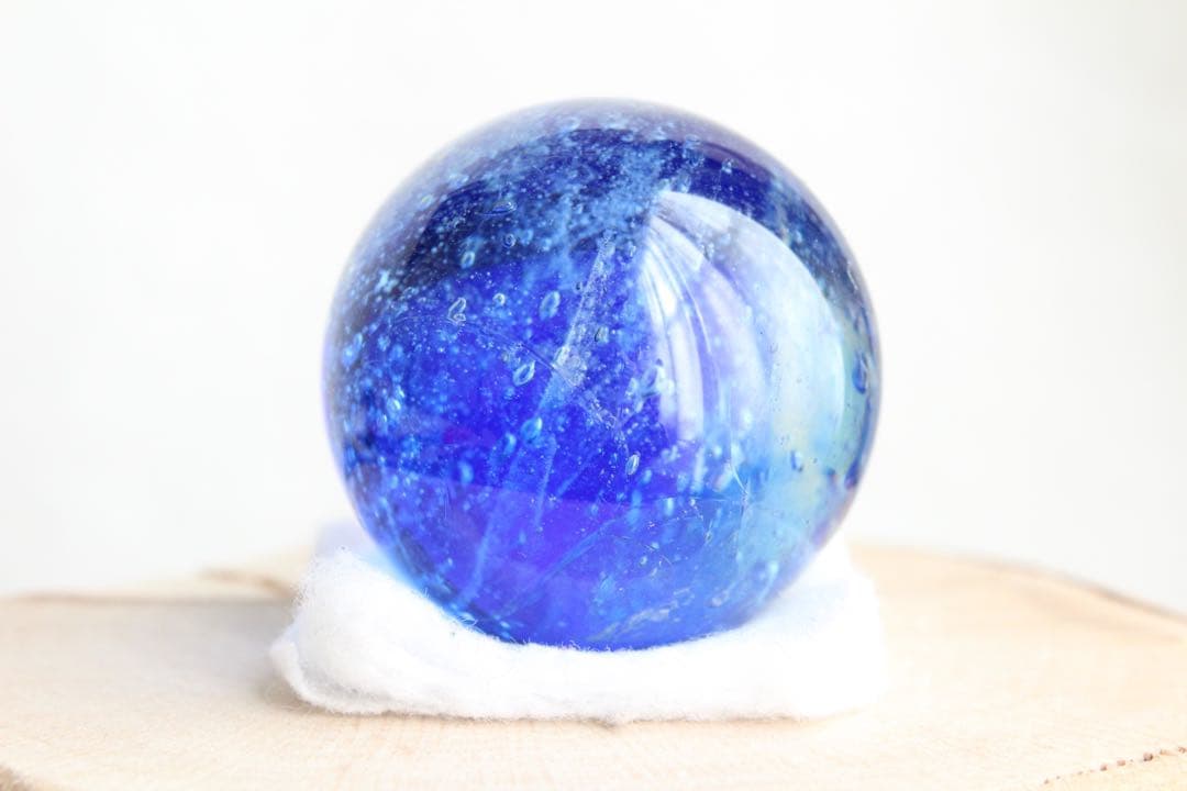 シエラネバダ産アンダラクリスタル　スフィア　マルチカラー（ブルー・イエロー）