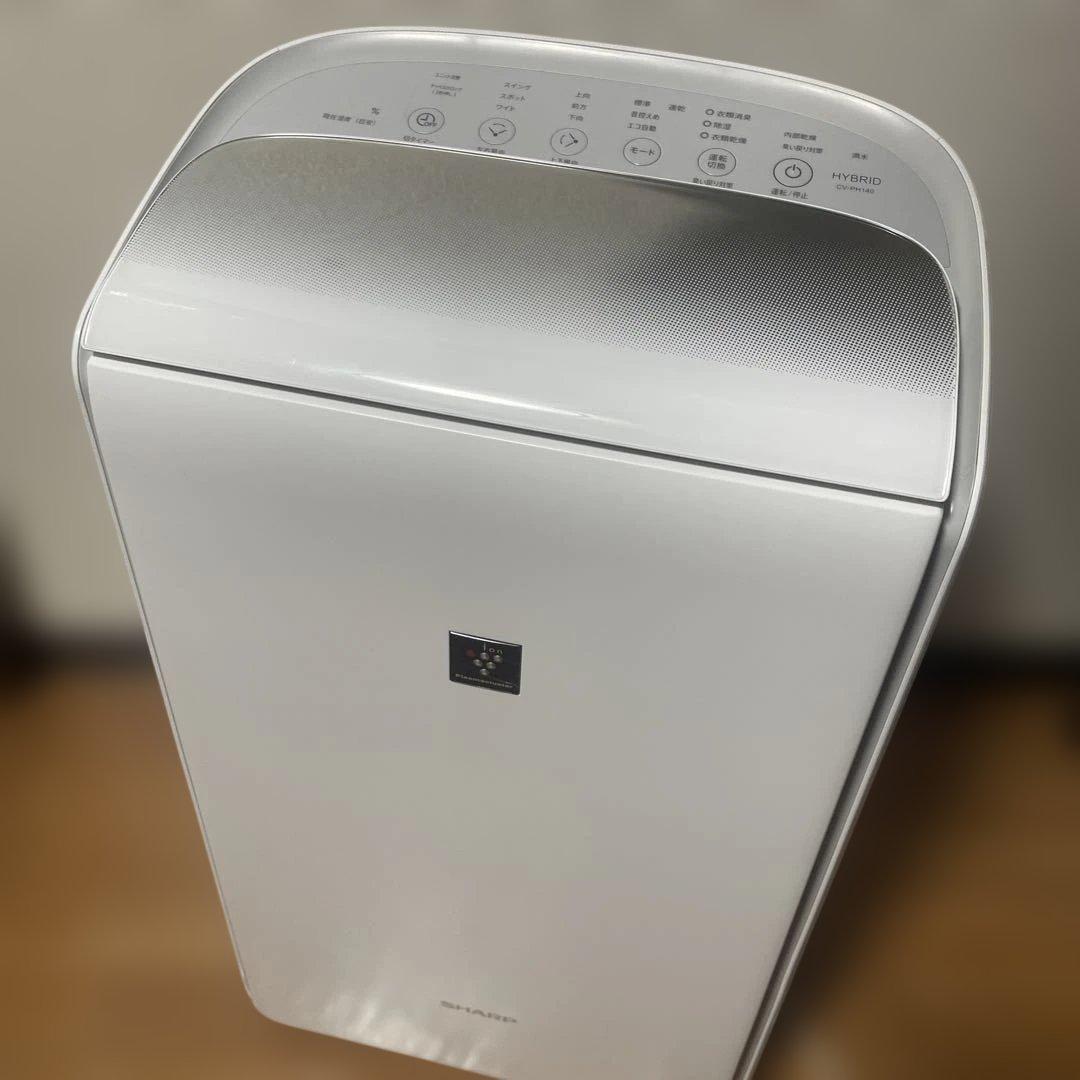 シャープ衣類乾燥除湿機CV-PH140-W ハイブリッド式 プラズマクラスター