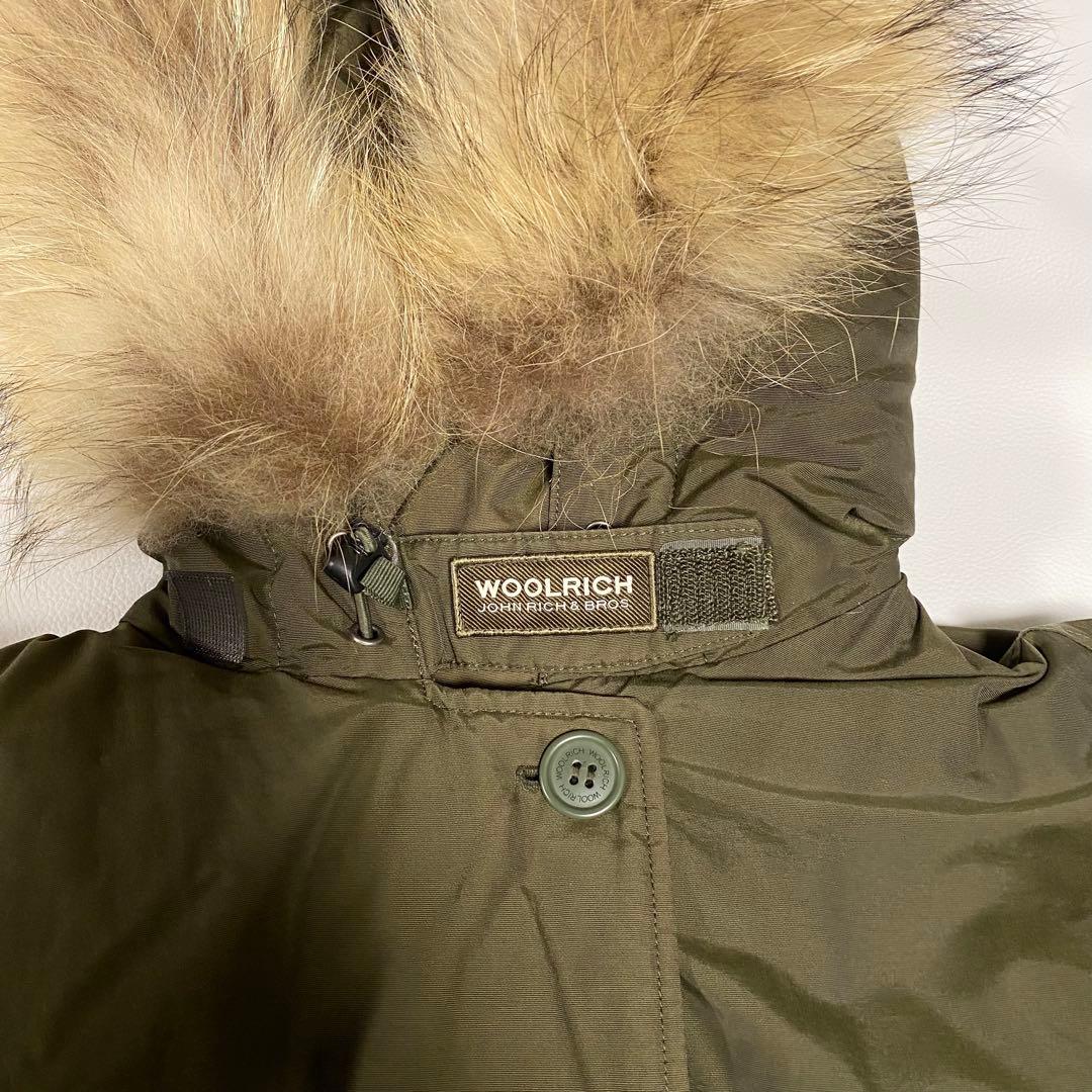 WOOLRICH ダウンコート　アークティックパーカー　ラクーンファー　カーキ