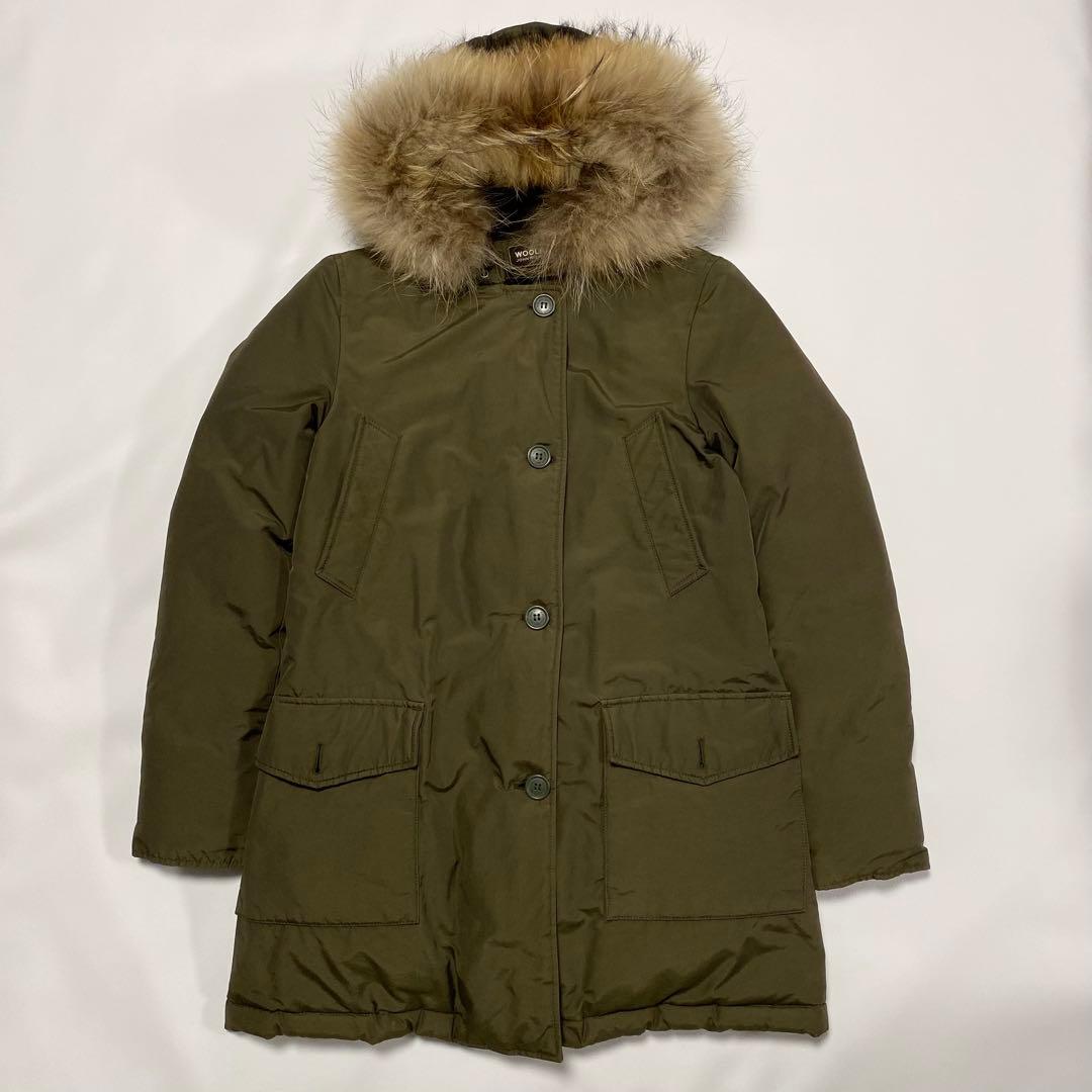 WOOLRICH ダウンコート　アークティックパーカー　ラクーンファー　カーキ
