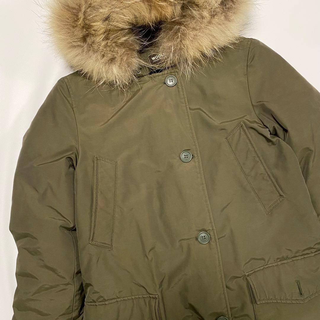 WOOLRICH ダウンコート　アークティックパーカー　ラクーンファー　カーキ