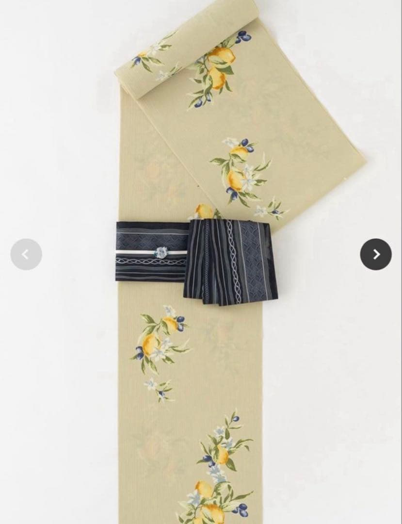 きものやまと やまと可憐ゆかた　檸檬　鳥の子色