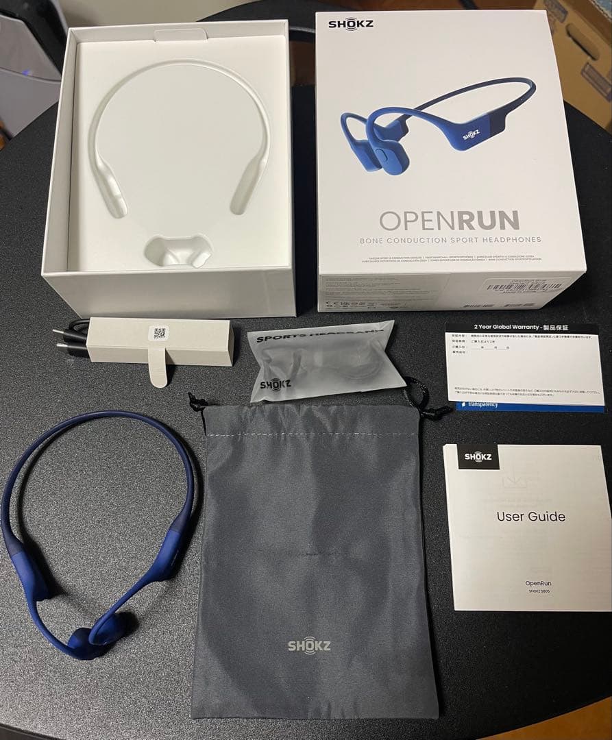 SHOKZ OPENRUN 骨伝導イヤホン ブルー