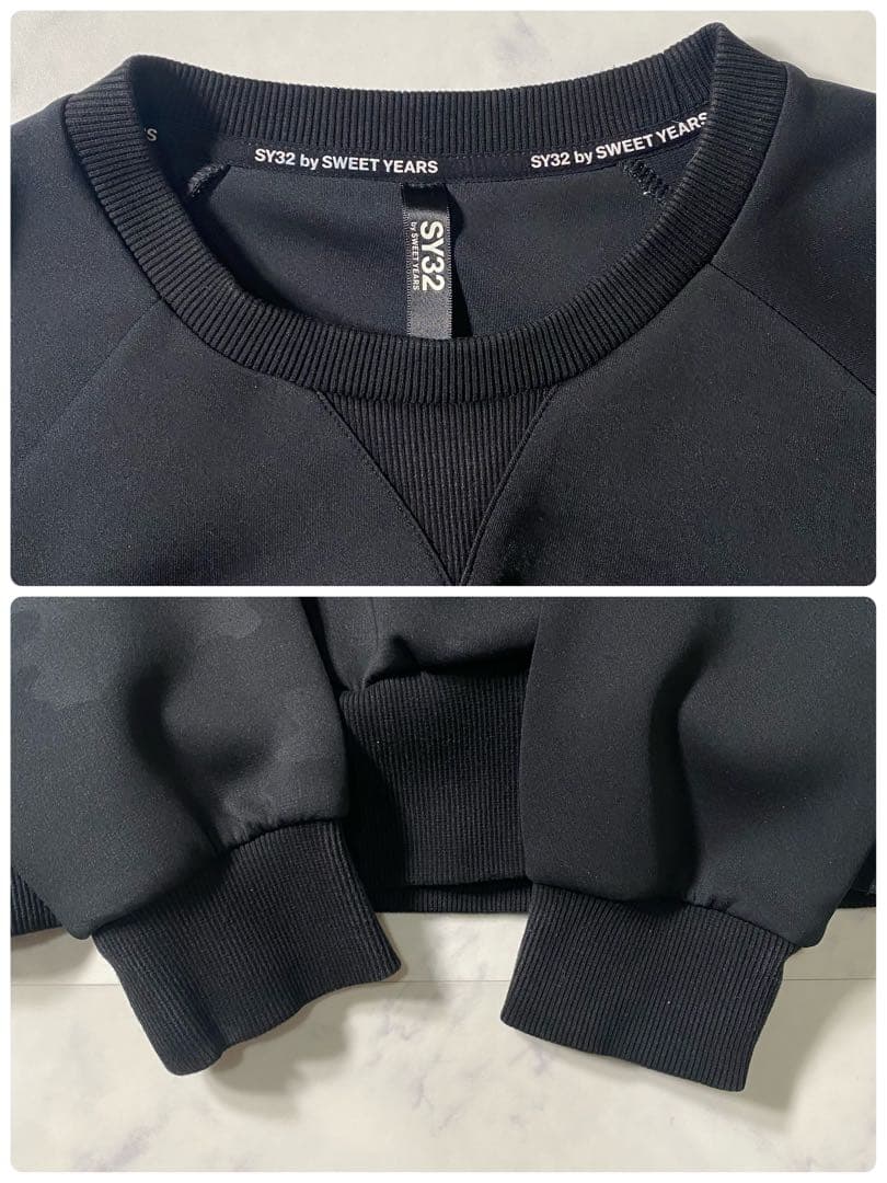 【美品】SY32　セットアップ　プリント　ダブルニットエンボスカモロゴ　イージー