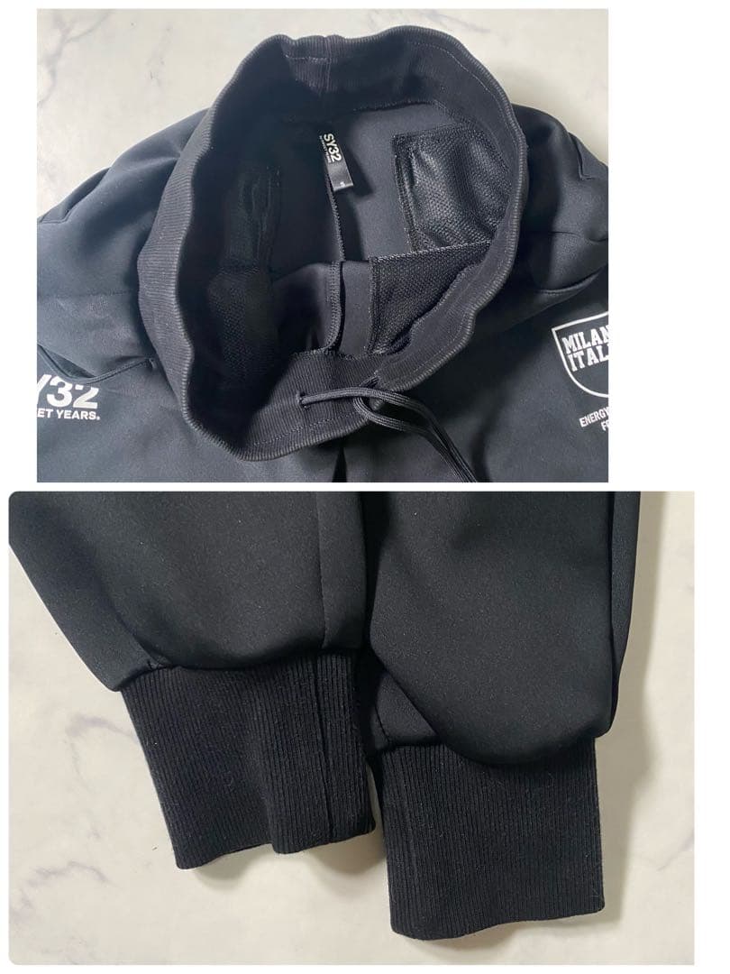 【美品】SY32　セットアップ　プリント　ダブルニットエンボスカモロゴ　イージー