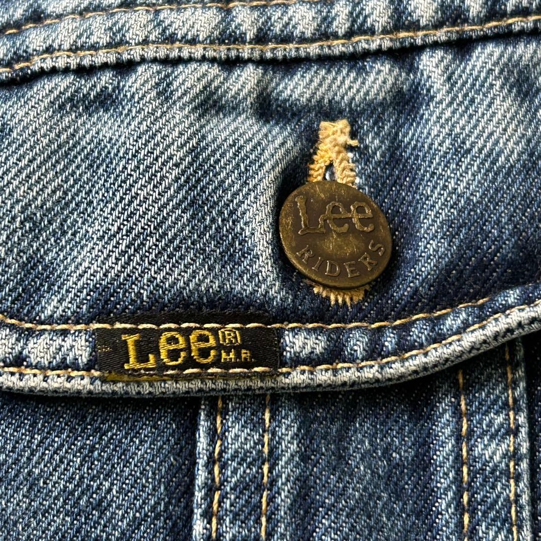 90s LeeRIDERSＪ0424黒タグ 日本製 復刻 デニムジャケット 希少