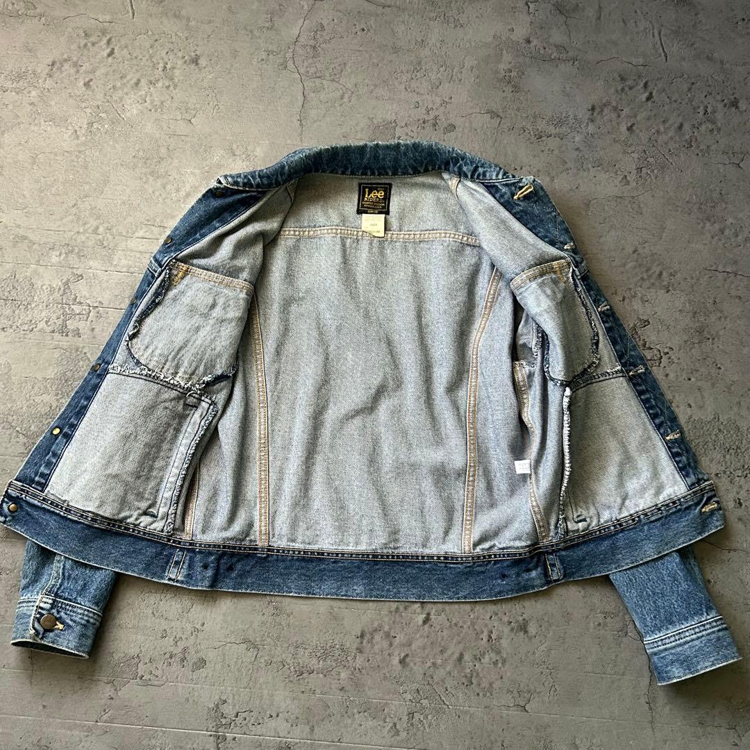 90s LeeRIDERSＪ0424黒タグ 日本製 復刻 デニムジャケット 希少