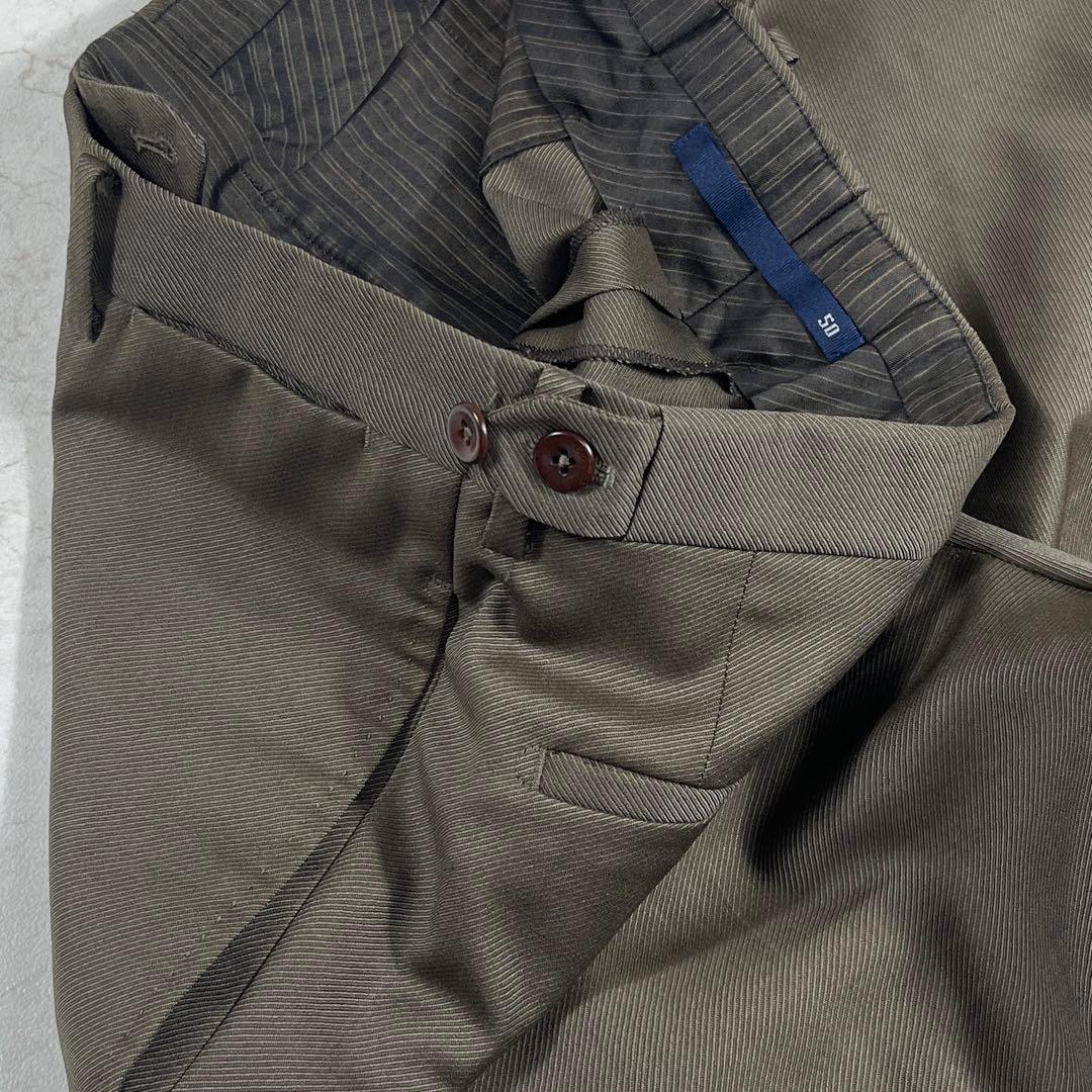 ✨未使用級 INCOTEX サイドアジャスター プリーツ スラックス パンツ