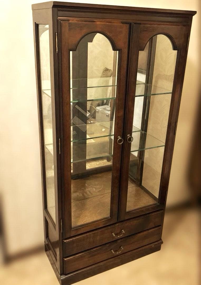 【美品】karimoku / カリモク キャビネット 飾り棚 コロニアル