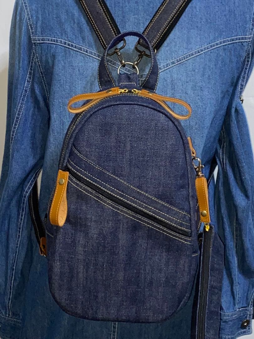 男女兼用☆岡山デニム☆リュックorワンショルダーバッグ