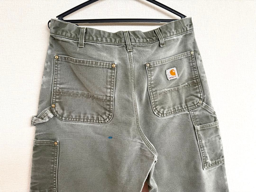 超スペシャル 32X32 W32 カーハート ダブルニー パンツ MOS モス