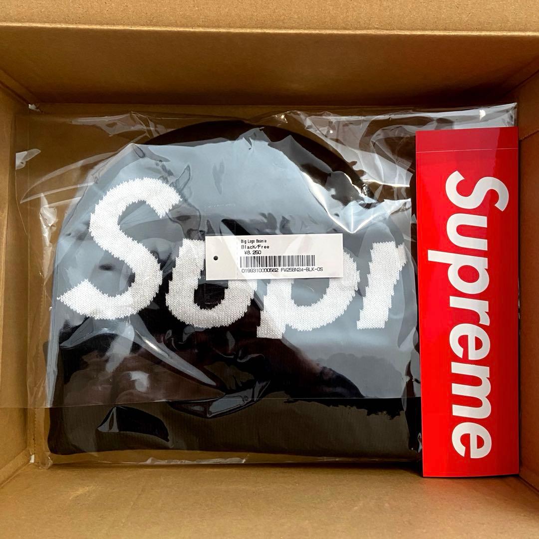 【新品】 Supreme 25FW Big Logo Beanie 黒