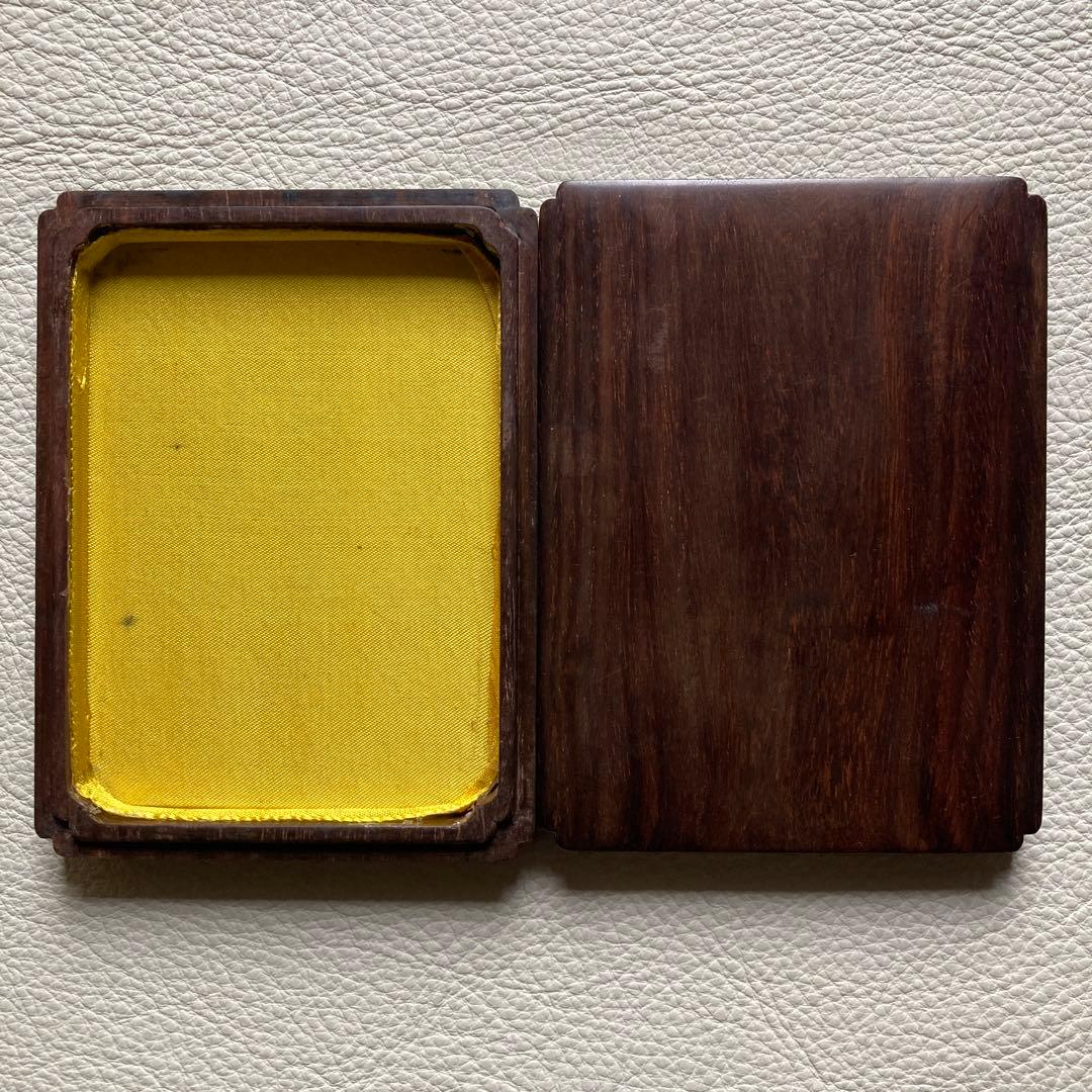 最高級中国墨　韻藻楼　休城胡開文製　大清乾隆年造　寸11.7×8.6×1.8cm