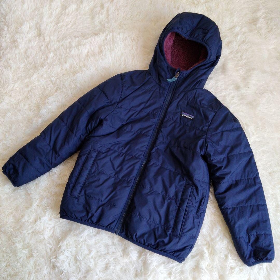 美品☆Patagonia リバーシブル ボアジャケット フーディ キッズS