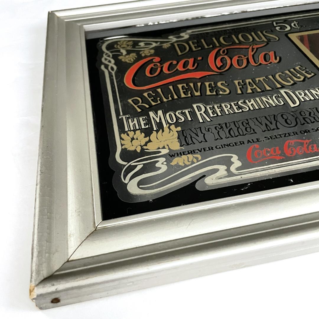 当時物！コカ コーラ ヴィンテージのパブミラー