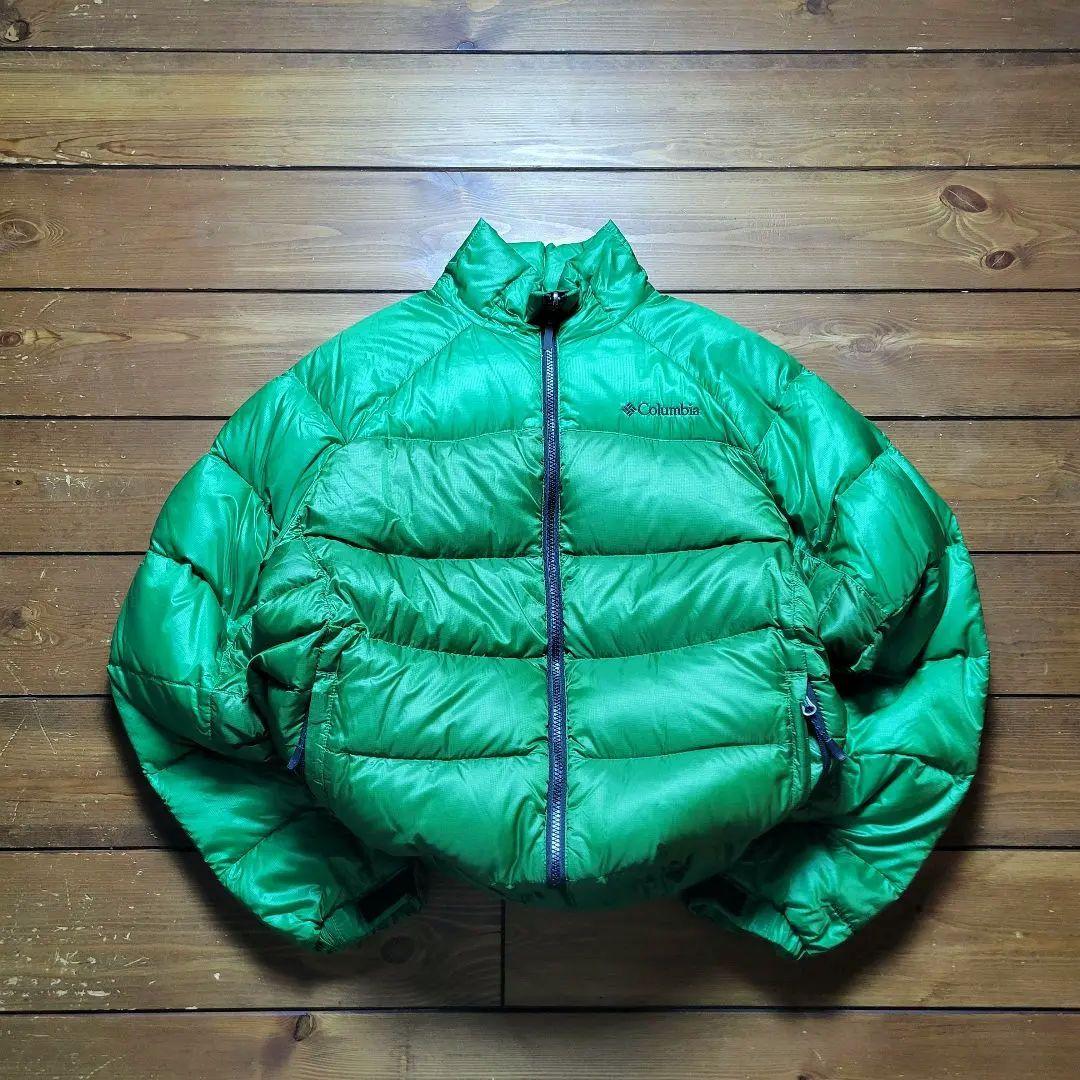 【今季大注目】90s コロンビア オムニヒートダウンジャケット 短丈 グリーン