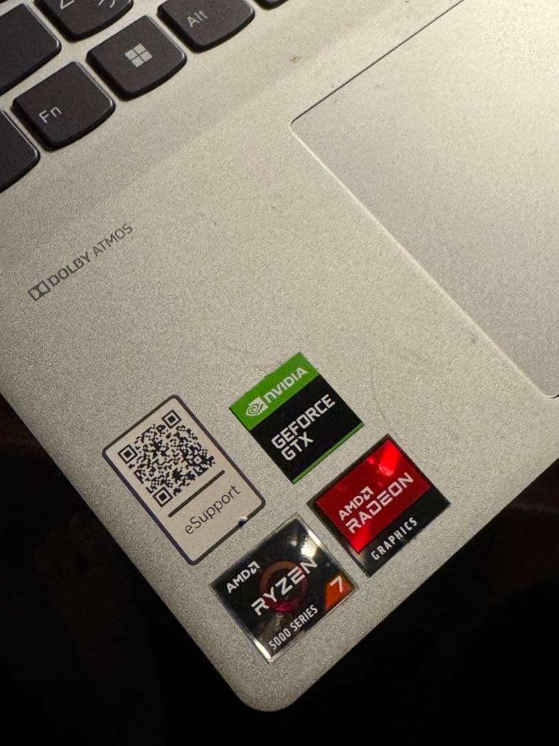 Windowsノート本体 Lenovo Ideapad pro5 GTX 1650 Ryzen 5800H