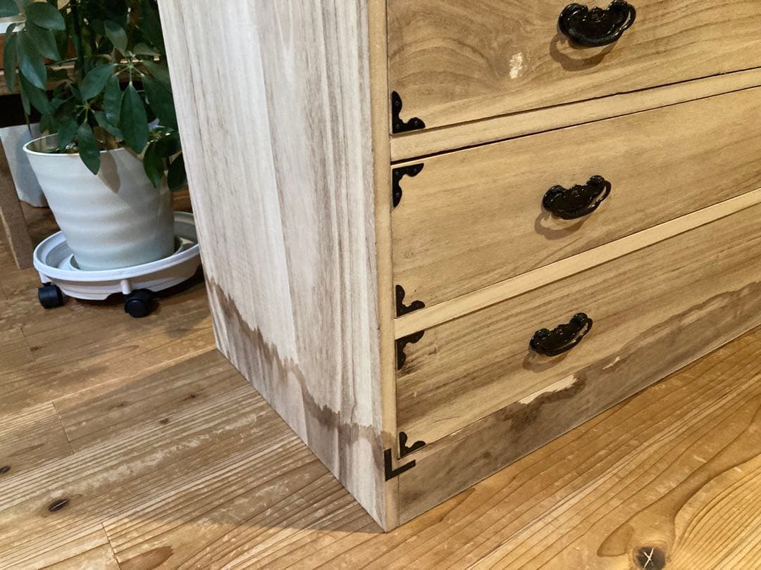 昭和レトロ　桐箪笥3段　時代家具　着物箪笥