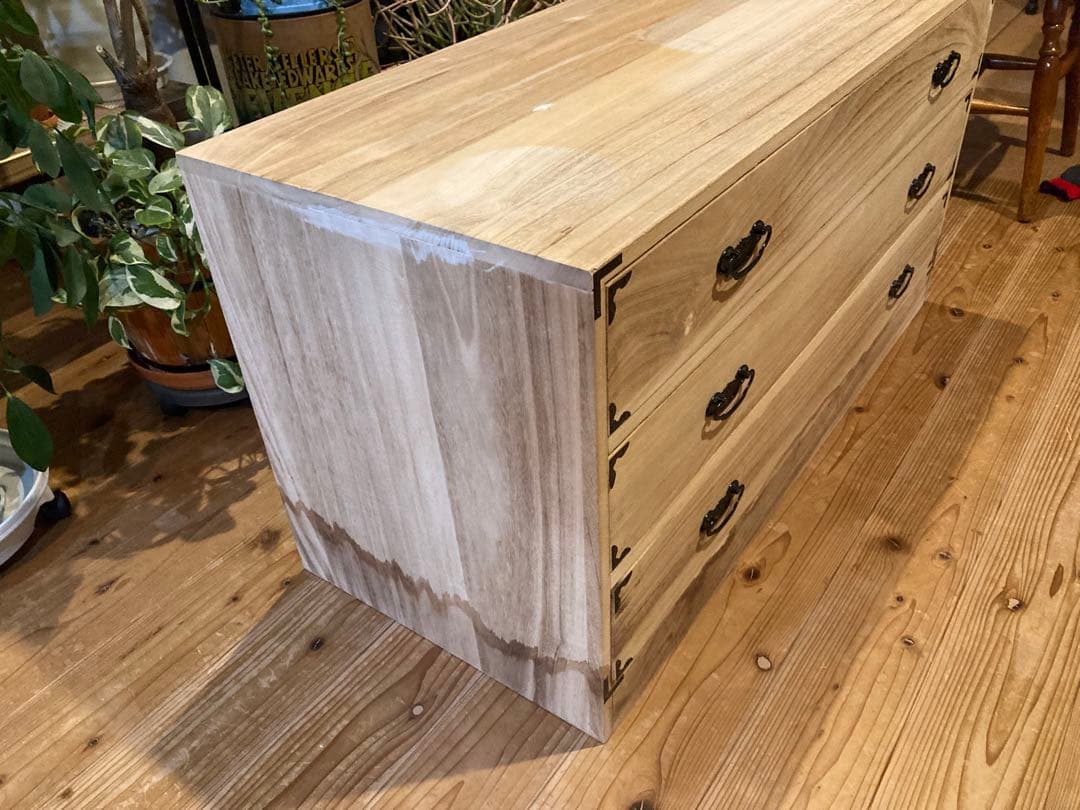 昭和レトロ　桐箪笥3段　時代家具　着物箪笥