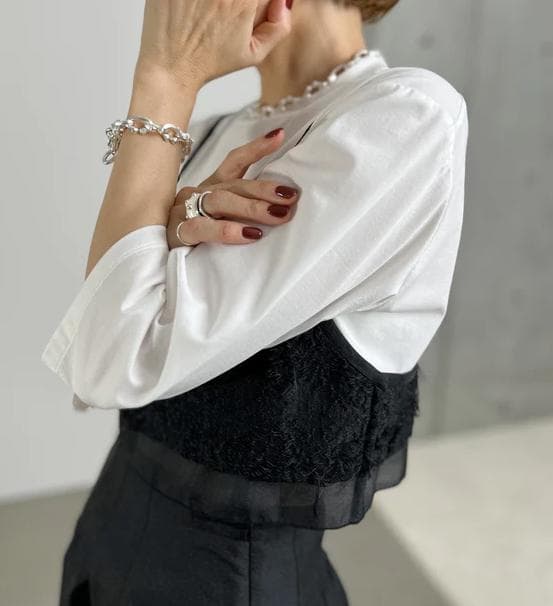 【CHIEKO+】jacquard bustierビスチェ　サイズ３８