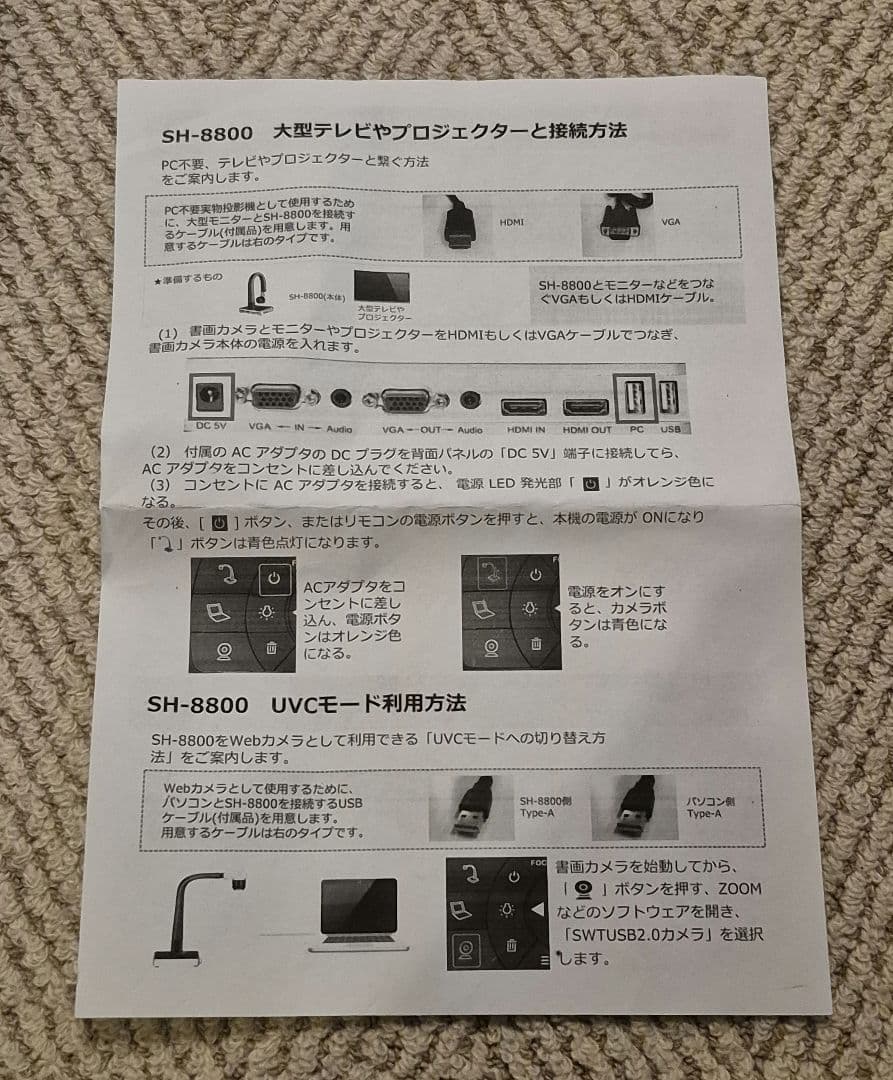 【新品】書画カメラ KASDON SH-8800 フルHD 24倍光学ズーム