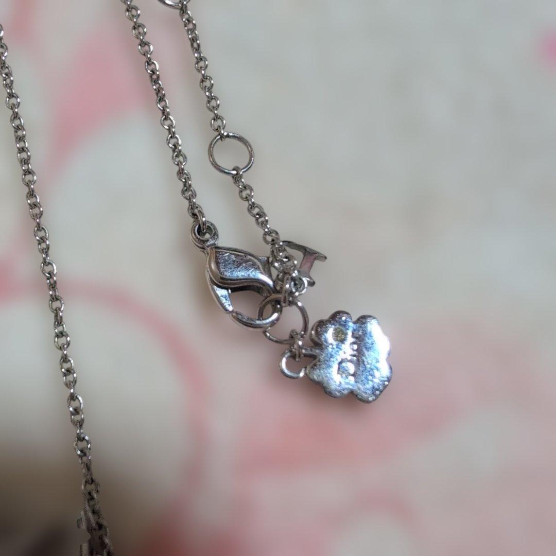 は*か様 クリスチャン　ディオール　Dior　リボン　ストーン　ネックレス