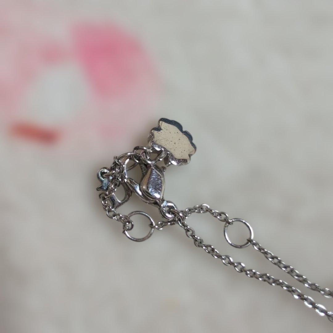 は*か様 クリスチャン　ディオール　Dior　リボン　ストーン　ネックレス