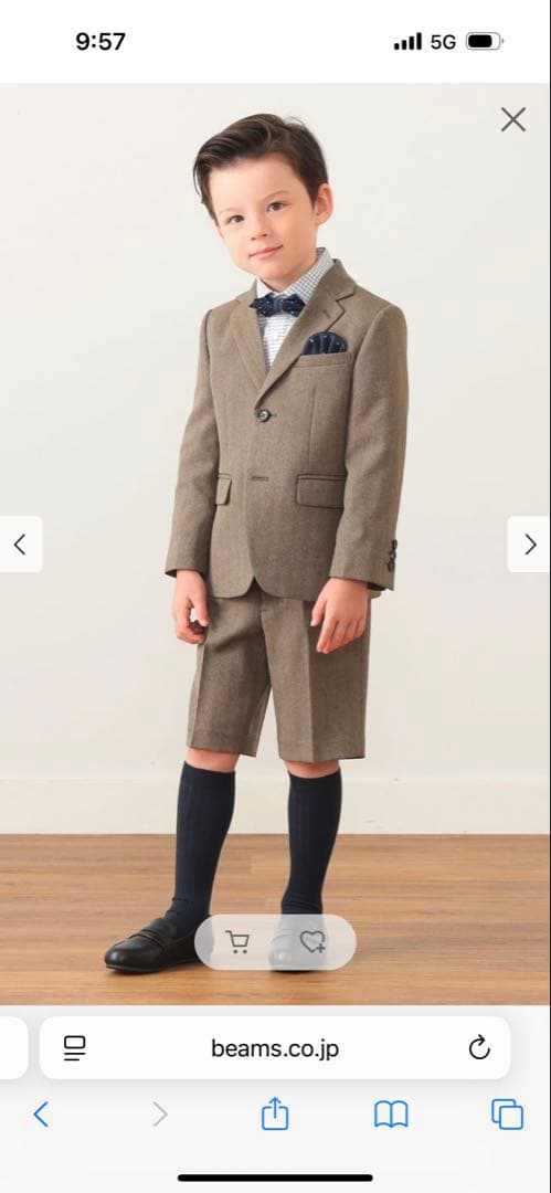 ビームスミニ　セレモニースーツセット