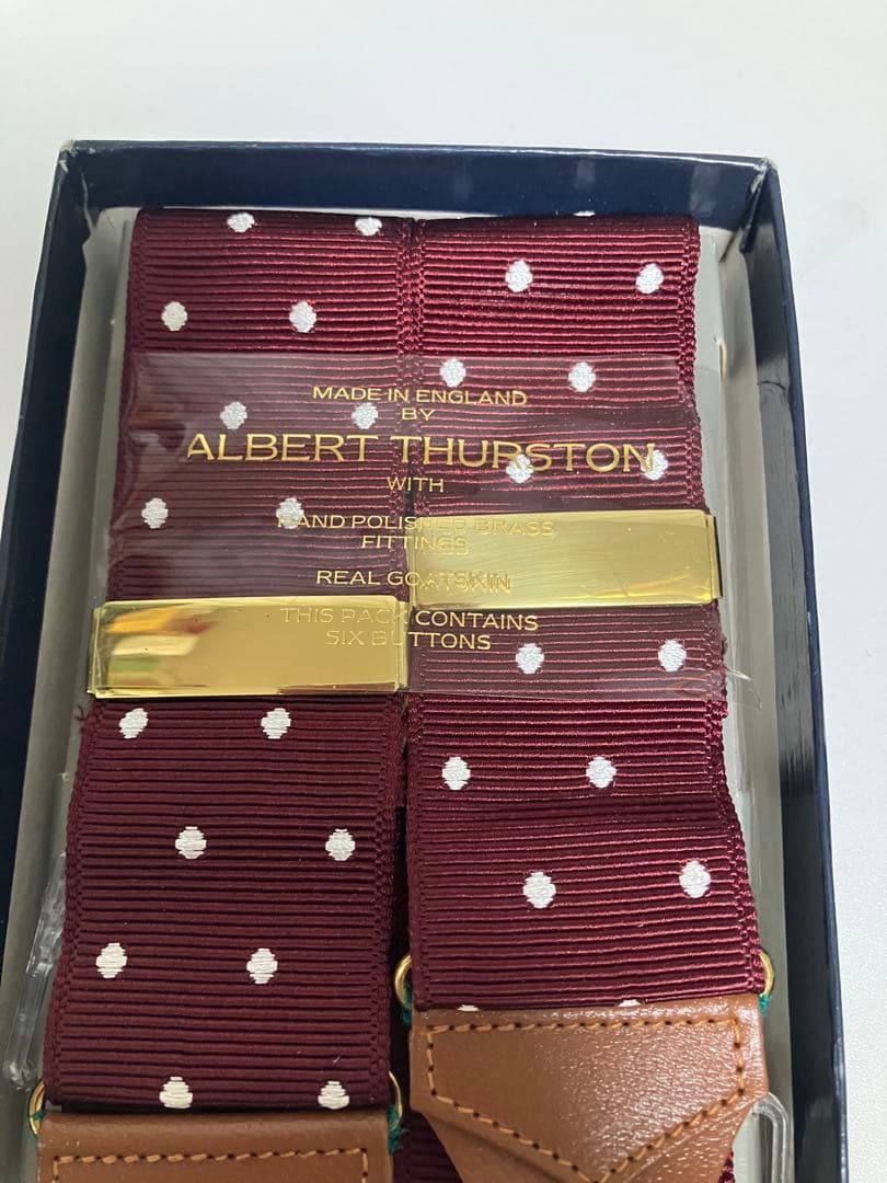  THURSTON ドット柄サスペンダー Lサイズ