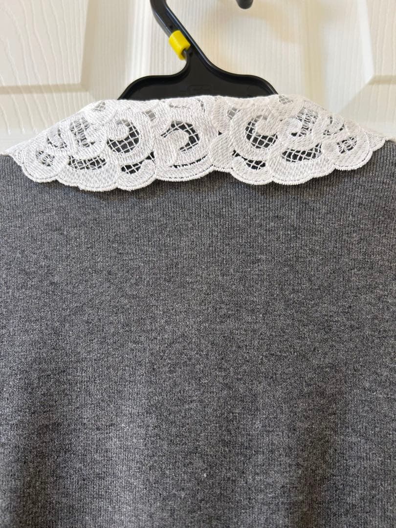 セルフォード 【WEB限定】デタッチャブルレースカラーカーディガン　CGRY