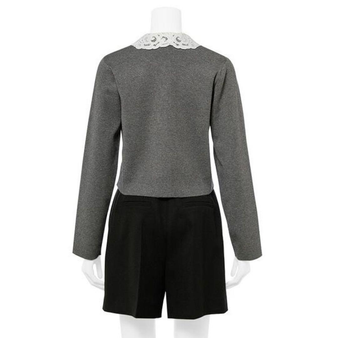 セルフォード 【WEB限定】デタッチャブルレースカラーカーディガン　CGRY