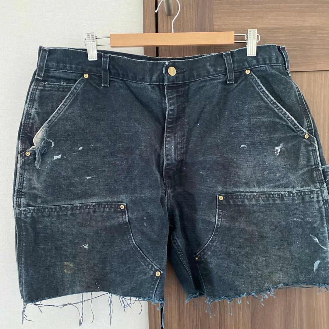 極上フェード　Carhartt ブラックダック　ダブルニーショーツ