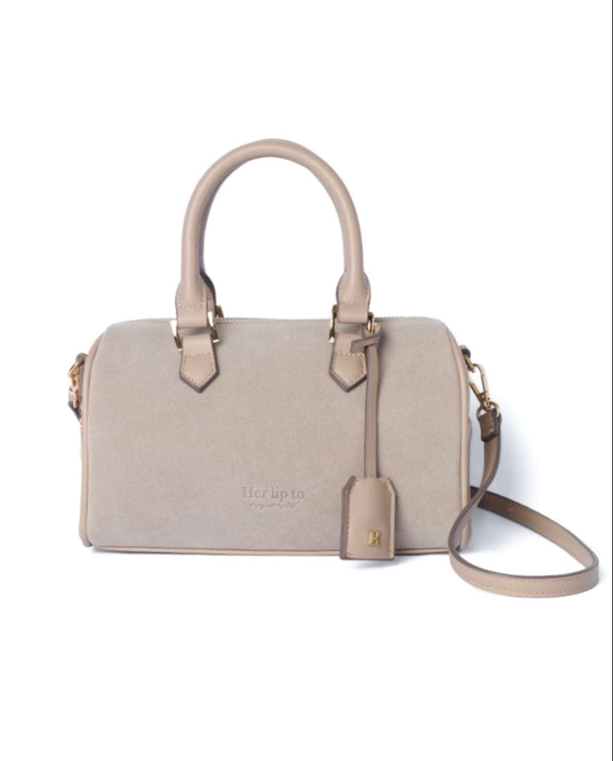 バッグ Herlipto Suede Mini Boston Bag