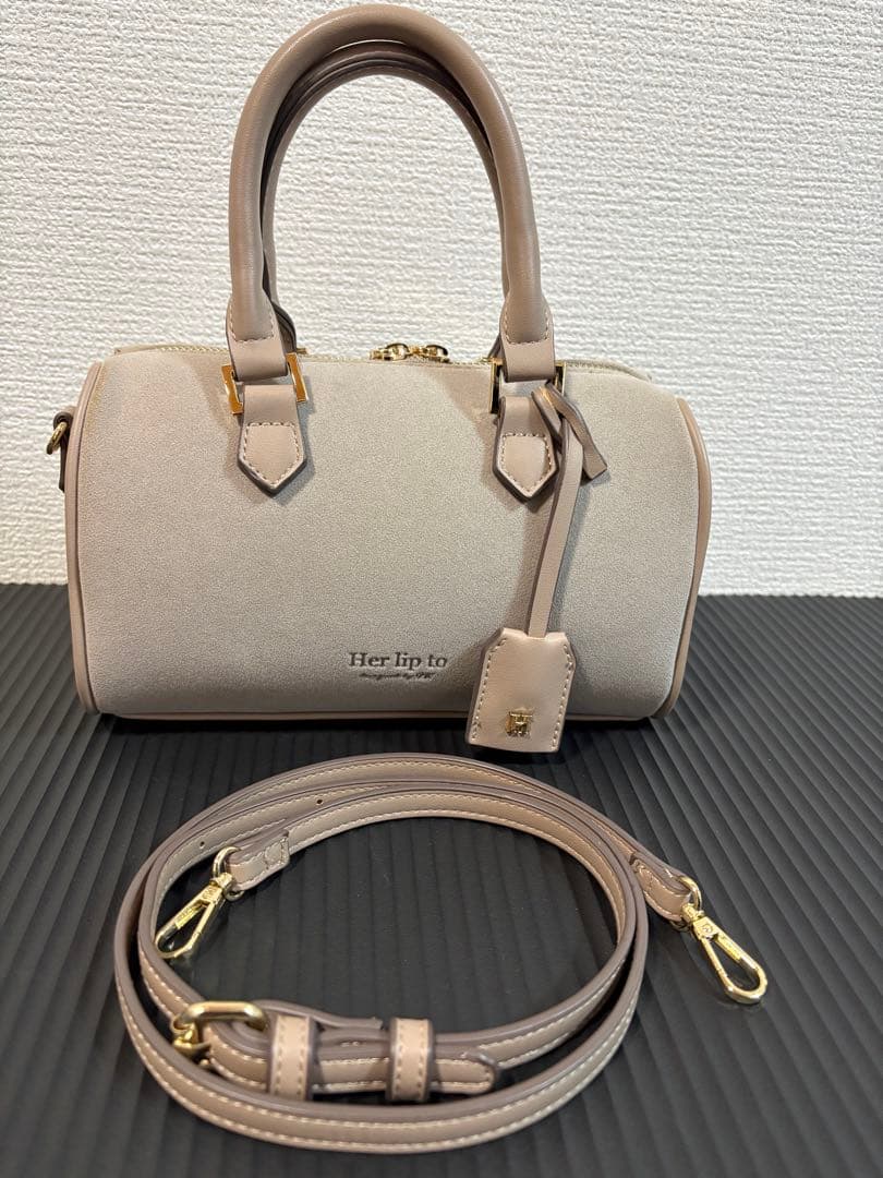 バッグ Herlipto Suede Mini Boston Bag