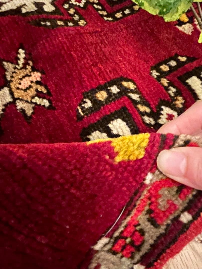 トライバルラグ・トルコヴィンテージラグ・ウール約96×48cm