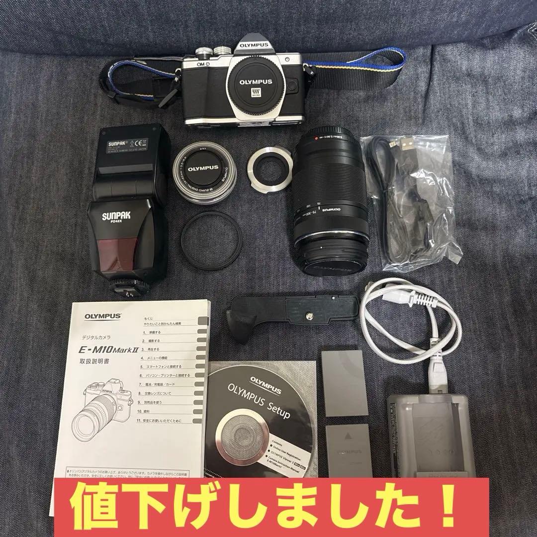 オリンパスOM-D E-M10 Mark II 望遠レンズ75-300mmセット
