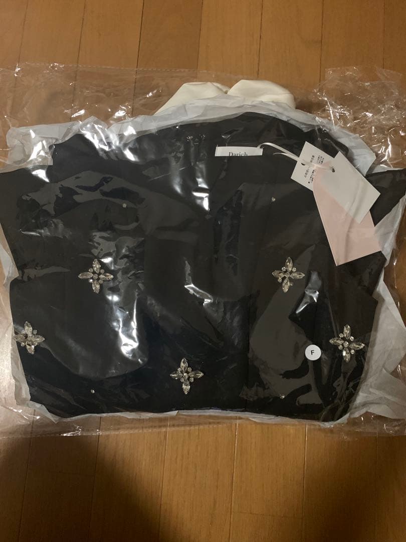 darich ビジューフレアバルーンミニドレス