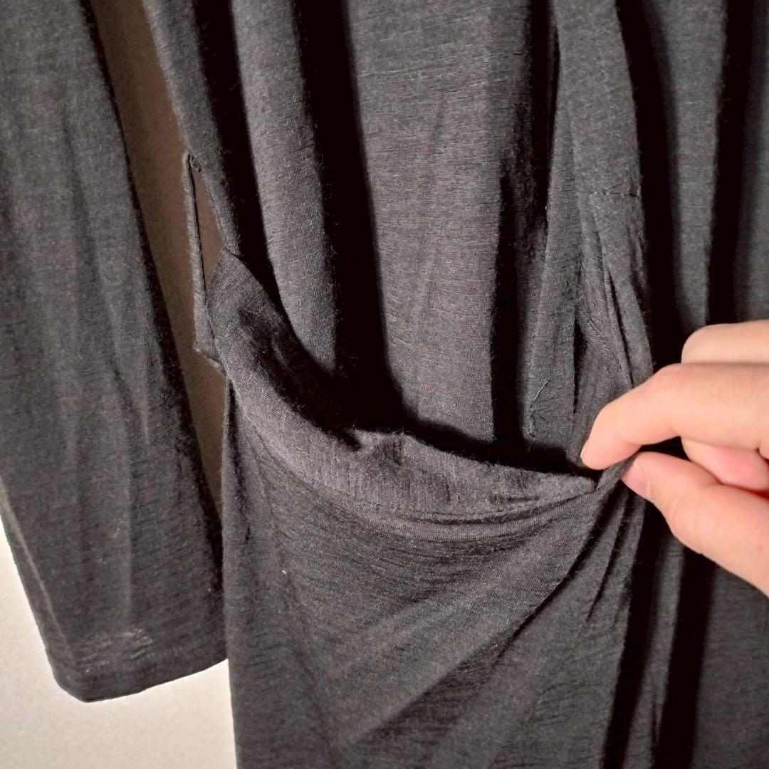 ヨウジヤマモトプリュスノワール ロングワンピース ウール 変形 ベルト