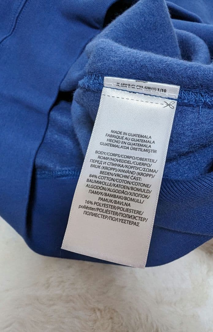 【未使用】ラルフローレン　ロゴ　刺繍　スエット　トレーナー　青　ビッグロゴ