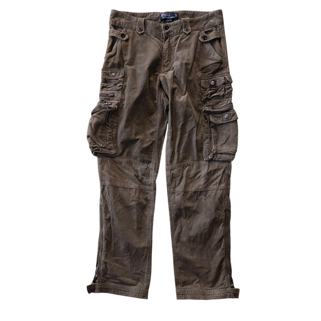 超希少　90s〜00sラルフローレン　コーデュロイ　パラシュートパンツ32/30