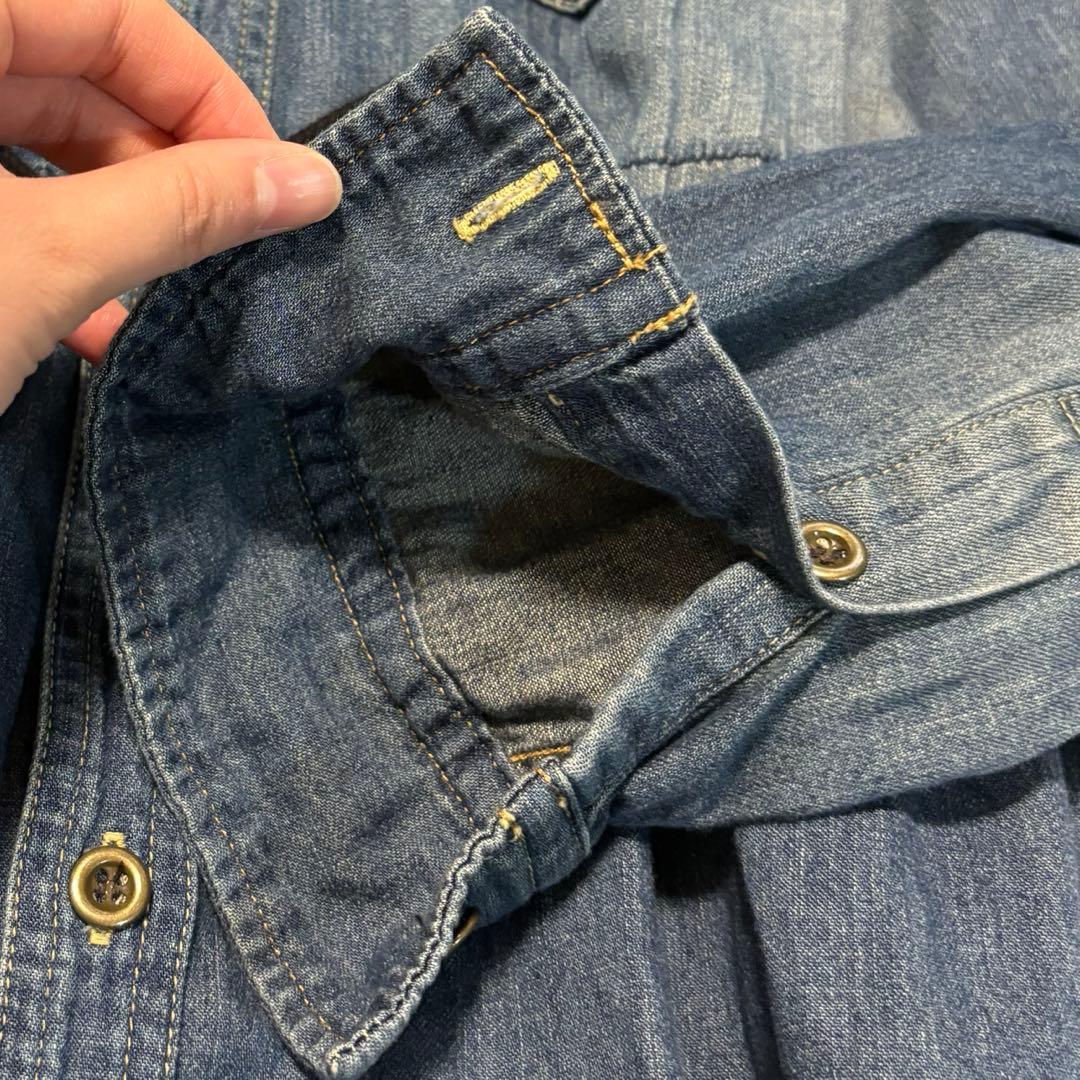 ジョンブル　アシンメトリーワークシャツドレス　デニムシャツワンピース　完売品